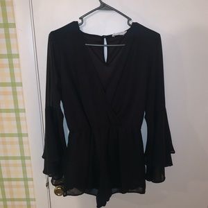 Peach Love California Black Romper size SMALL